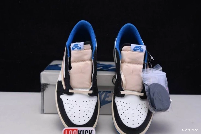 Cheap Husky Retro Jordan 1 Low Air Scott Fragment DM7866-140 x x Travis Design 0823